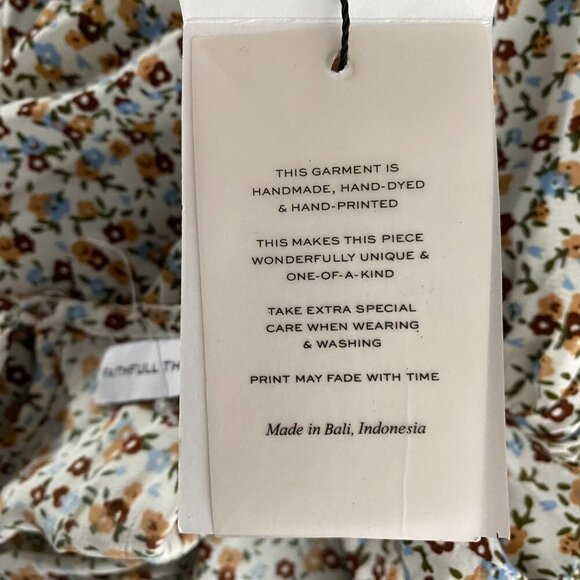 Faithfull the Brand Sidonie Mini Dress Size 4 Aurelia Off White Chestnut NWT - Picture 10 of 13